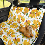 Yellow Alstroemeria Pattern Print Pet Car Back Seat Cover