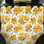 Yellow Alstroemeria Pattern Print Pet Car Back Seat Cover