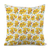 Yellow Alstroemeria Pattern Print Pillow Cover