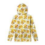 Yellow Alstroemeria Pattern Print Pullover Hoodie