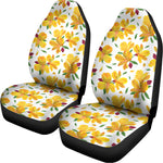 Yellow Alstroemeria Pattern Print Universal Fit Car Seat Covers