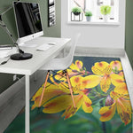 Yellow Alstroemeria Print Area Rug