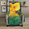 Yellow Alstroemeria Print Armchair Protector