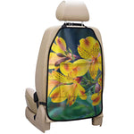 Yellow Alstroemeria Print Car Seat Organizers