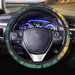 Yellow Alstroemeria Print Car Steering Wheel Cover