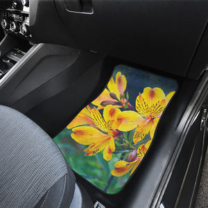 Yellow Alstroemeria Print Front Car Floor Mats