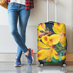 Yellow Alstroemeria Print Luggage Cover