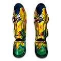 Yellow Alstroemeria Print Muay Thai Shin Guards