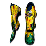 Yellow Alstroemeria Print Muay Thai Shin Guard