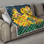 Yellow Alstroemeria Print Quilt
