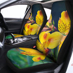 Yellow Alstroemeria Print Universal Fit Car Seat Covers