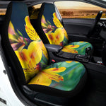 Yellow Alstroemeria Print Universal Fit Car Seat Covers