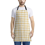 Yellow And Beige Tattersall Print Apron