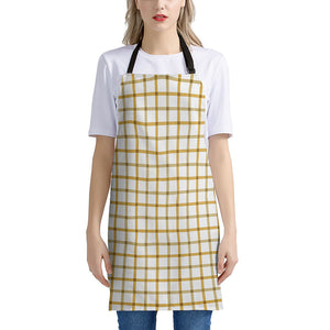 Yellow And Beige Tattersall Print Apron