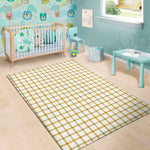 Yellow And Beige Tattersall Print Area Rug