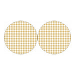 Yellow And Beige Tattersall Print Car Coasters