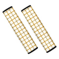 Yellow And Beige Tattersall Print Car Seat Belt Covers
