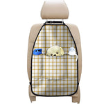 Yellow And Beige Tattersall Print Car Seat Organizers