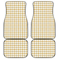 Yellow And Beige Tattersall Print Front and Back Car Floor Mats
