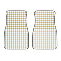Yellow And Beige Tattersall Print Front Car Floor Mats