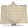 Yellow And Beige Tattersall Print Hooded Blanket