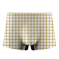 Yellow And Beige Tattersall Print Men's Boxer Briefs