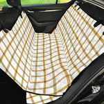 Yellow And Beige Tattersall Print Pet Car Back Seat Cover