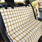 Yellow And Beige Tattersall Print Pet Car Back Seat Cover