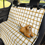 Yellow And Beige Tattersall Print Pet Car Back Seat Cover