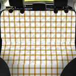 Yellow And Beige Tattersall Print Pet Car Back Seat Cover
