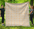 Yellow And Beige Tattersall Print Quilt