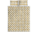 Yellow And Beige Tattersall Print Quilt Bed Set