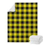 Yellow And Black Buffalo Check Print Blanket