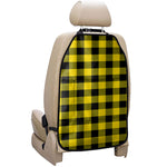 Yellow And Black Buffalo Check Print Car Seat Organizers