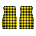 Yellow And Black Buffalo Check Print Front Car Floor Mats