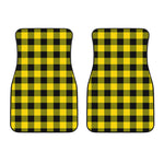 Yellow And Black Buffalo Check Print Front Car Floor Mats