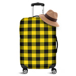 Yellow And Black Buffalo Check Print Luggage Cover