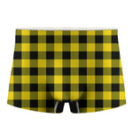Yellow And Black Buffalo Check Print Men's Boxer Briefs