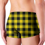 Yellow And Black Buffalo Check Print Men's Boxer Briefs