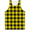 Yellow And Black Buffalo Check Print Men's Tank Top
