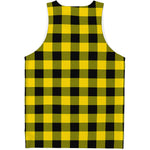 Yellow And Black Buffalo Check Print Men's Tank Top