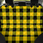 Yellow And Black Buffalo Check Print Pet Car Back Seat Cover