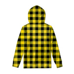 Yellow And Black Buffalo Check Print Pullover Hoodie