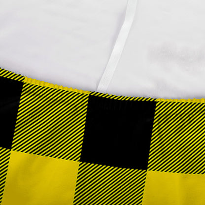 Yellow And Black Buffalo Check Print Sofa Cover