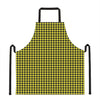 Yellow And Black Check Pattern Print Apron