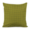 Yellow And Black Check Pattern Print Pillow Cover