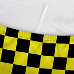 Yellow And Black Checkered Pattern Print Sofa Cover