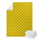Yellow And Black Dart Pattern Print Blanket