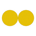 Yellow And Black Dart Pattern Print Car Coasters