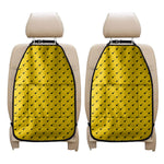 Yellow And Black Dart Pattern Print Car Seat Organizers